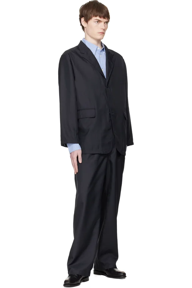 nanamica Navy Polyester Twill Club Trousers, photo 4 of 4 from SSENSE