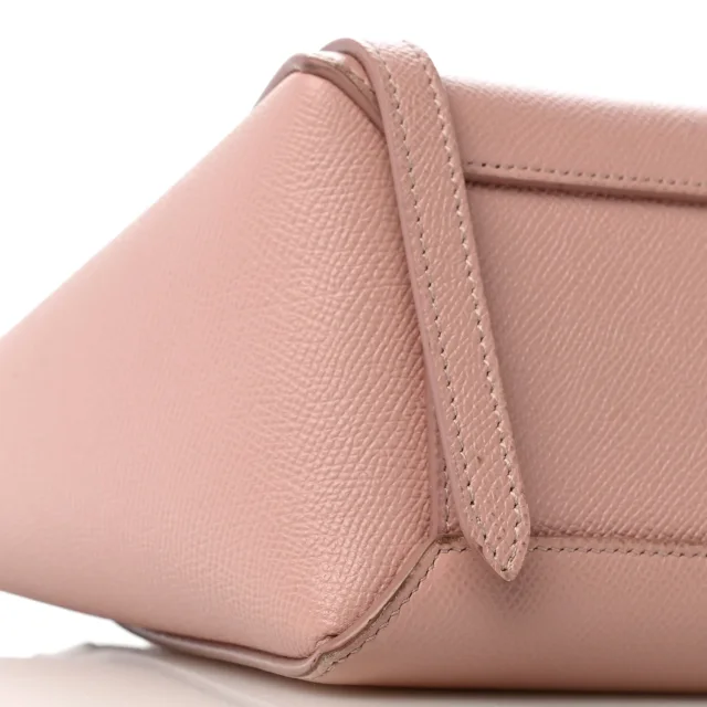 Celine Grained Calfskin Nano Belt Bag Vintage Pink in Pink Caviar leather from FASHIONPHILE, photo 10 of 13