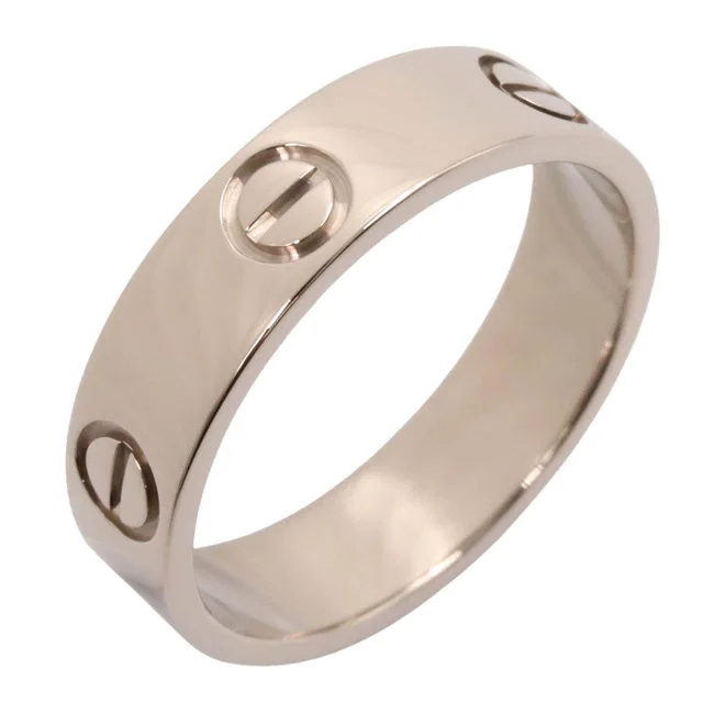 Cartier Love Au750 White Gold Ring Size 17 in White from LuxUness