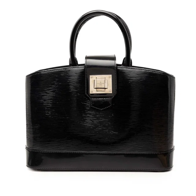 Black Louis Vuitton Electric Epi Mirabeau PM Satchel in Black Leather from Designer Revival