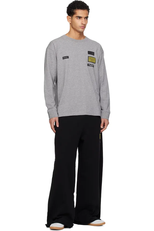 MM6 Maison Margiela Gray Long-Sleeve T-shirt, photo 4 of 4 from SSENSE