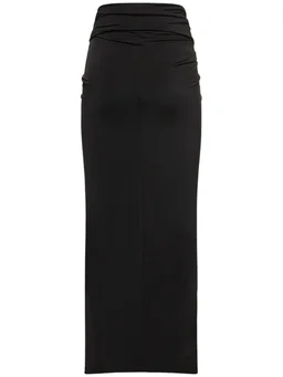 16arlington Draped Long Skirt in 95% Polyester, 5% Spandex, photo 5 of 5 from LUISAVIAROMA