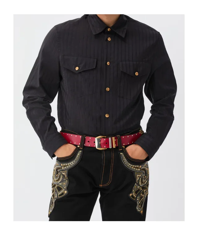 Versace jacquard cotton-silk regular shirt, photo 2 of 2 from SENSER