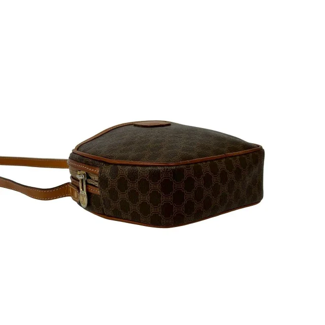 Celine Macadam Triomphe Coated Canvas Leather Mini Shoulder Bag in Brown Coated canvas from LuxUness, photo 7 of 10