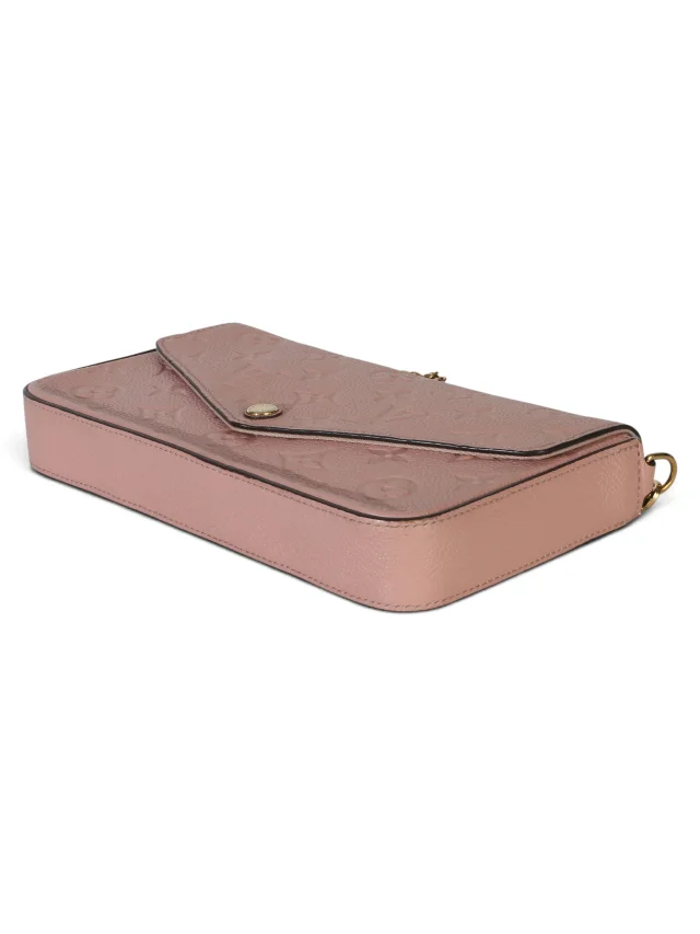 Louis Vuitton Rose Poudre Monogram Empreinte Felicie Pochette in Pink Leather from Season 2 Consign, photo 7 of 9
