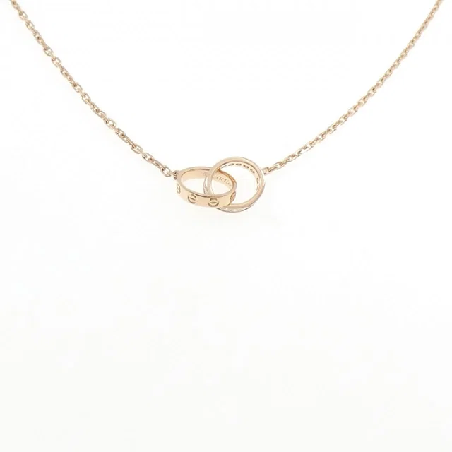 Cartier Baby Love 750 Pink Gold Diamond Necklace in Pink from LuxUness