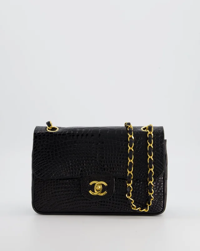 Chanel Black Vintage Classic Flap Bag in Black Crocodile from Sellier, photo 2 of 2