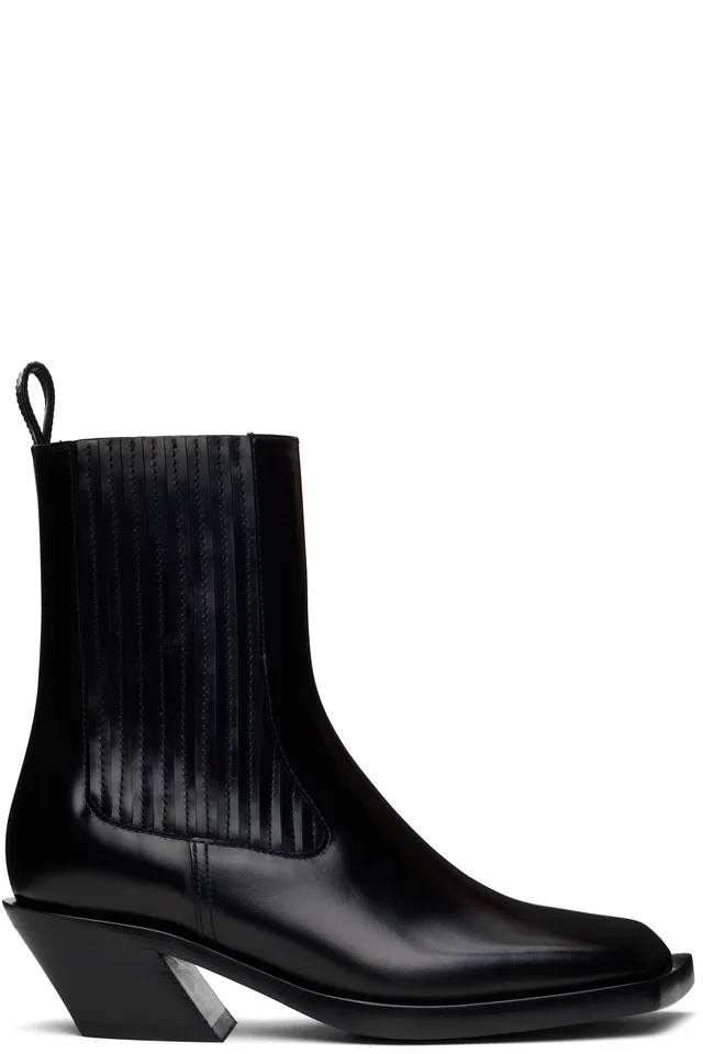 Amina Muaddi Black Chiara Chelsea Boots from SSENSE, photo 1 of 1