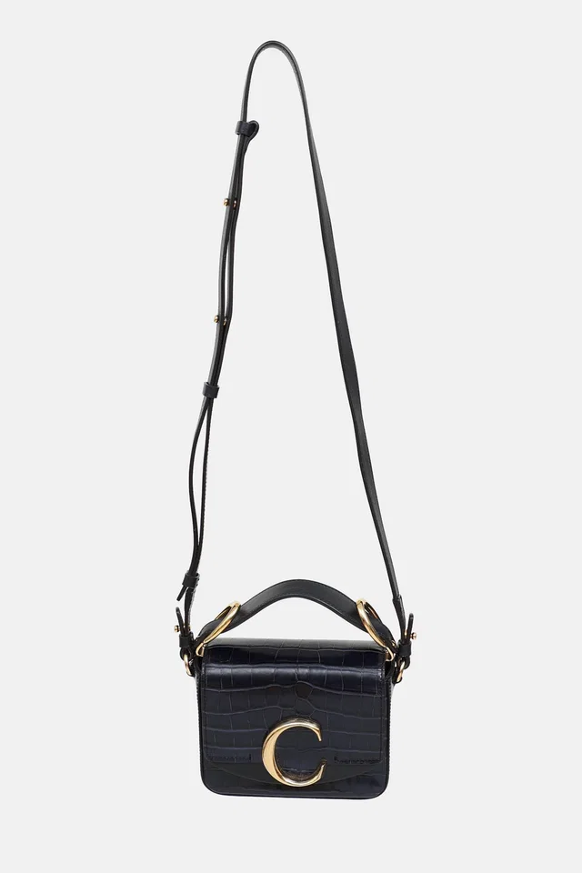 Chloé Embossed Leather Mini C Bag in Leather from VSP Consignment