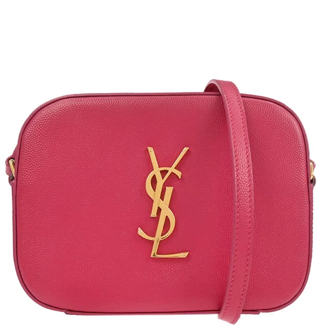 Saint Laurent Pink Camera Bag Shoulder Bag in Pink Calfskin from AMORE Vintage Tokyo
