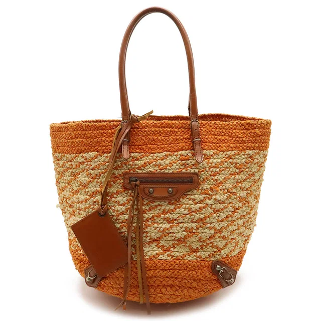 Balenciaga Raffia Leather 2way Bag 286370 in Raffia from LuxUness