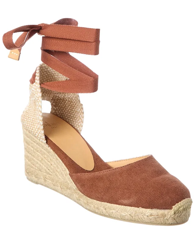 Castañer Carina Canvas Wedge Sandal, image 1 of 1 from Gilt