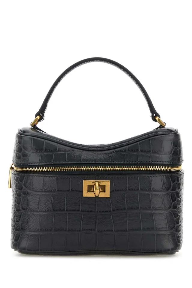 Balenciaga Rodeo Vanity Shoulder Bag — Black in Black Calfskin from HEWI