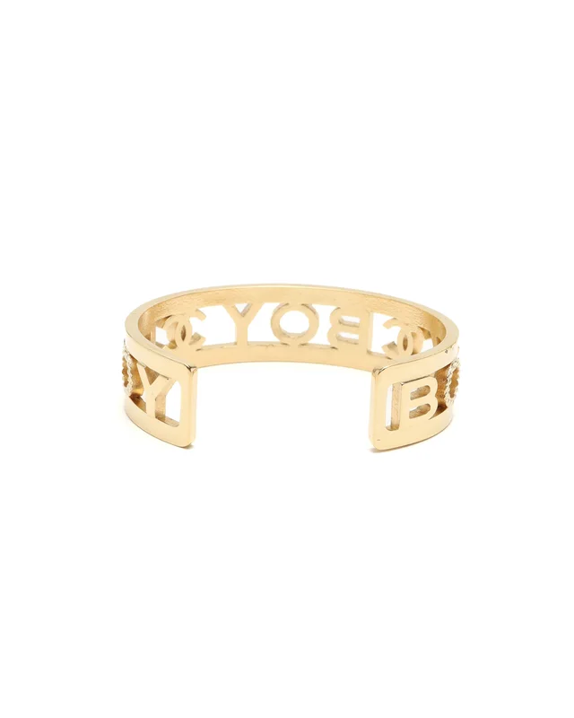Chanel Coco Mark Boy Rhinestone Bangle Bracelet from A Retro Tale, photo 3 of 6