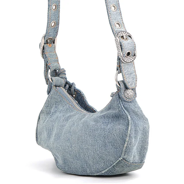 Balenciaga Le Cagoule XS Shoulder Bag Blue6713092109U4715 Distressed denim in Denim from GALLERY RARE, photo 2 of 3