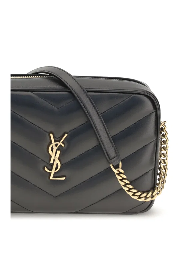 Saint Laurent Loulou Crossbody Bag — Black Lamb Leather in Black Lambskin from HEWI