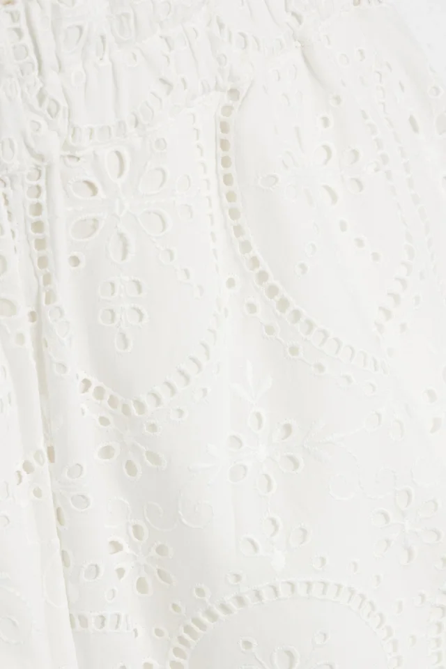 Charo Ruiz Ibiza Lyo Broderie Anglaise Cotton-Blend Shorts in White, photo 4 of 16 from THE OUTNET
