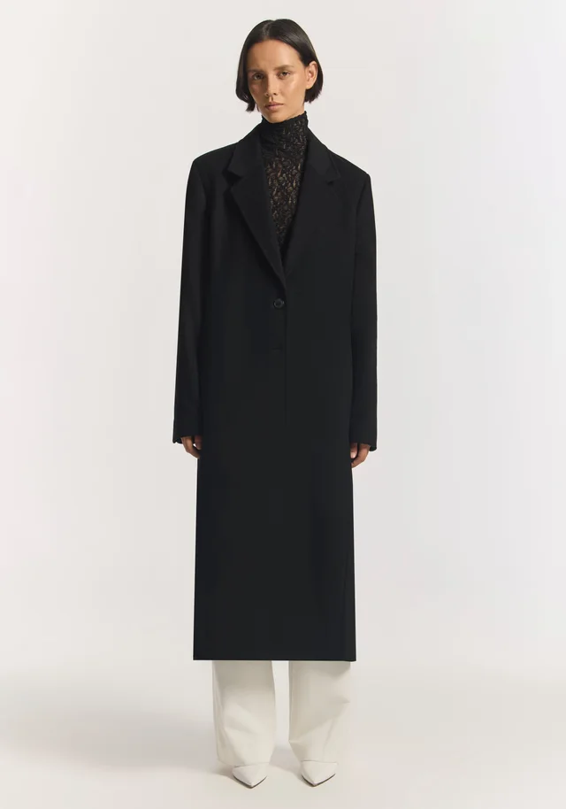 VIKTORIA & WOODS Brimstone Wool Coat in Black from Viktoria & Woods, photo 1 of 1
