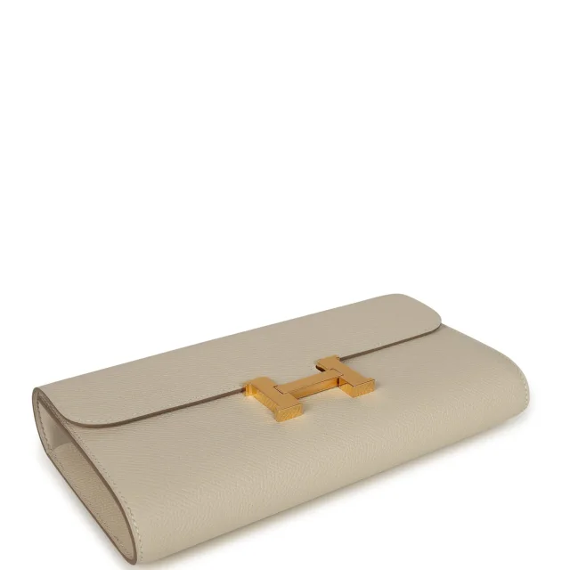 Hermès Constance Wallet To Go Craie Epsom Gold Hardware in White Epsom leather from Madison Avenue Couture, photo 5 of 10