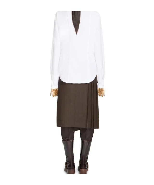 Dries Van Noten embroidered cotton poplin shirt, photo 7 of 7 from SENSER