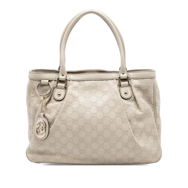 Brown Gucci Guccissima Sukey Tote in Brown Leather from Designer Revival