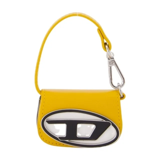 Diesel Logo-Patch Leather Mini Bag — Yellow Cowhide in Yellow Leather from HEWI
