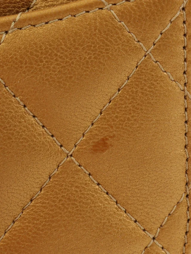 Chanel CC Mark Plate Chain Shoulder Bag, Gold, circa 2009 in Gold Leather from VINTAGE QOO TOKYO, photo 12 of 14