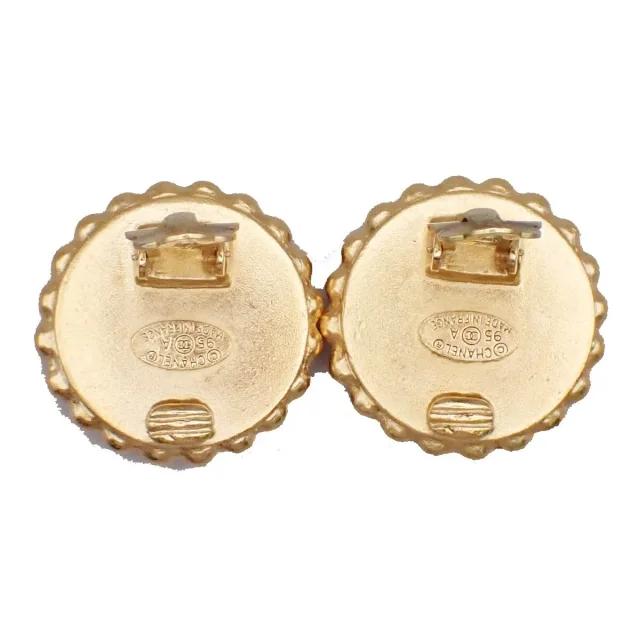 Chanel Cc Round Metal Black Gold_plated Jewelry in Black from HEWI, photo 5 of 8