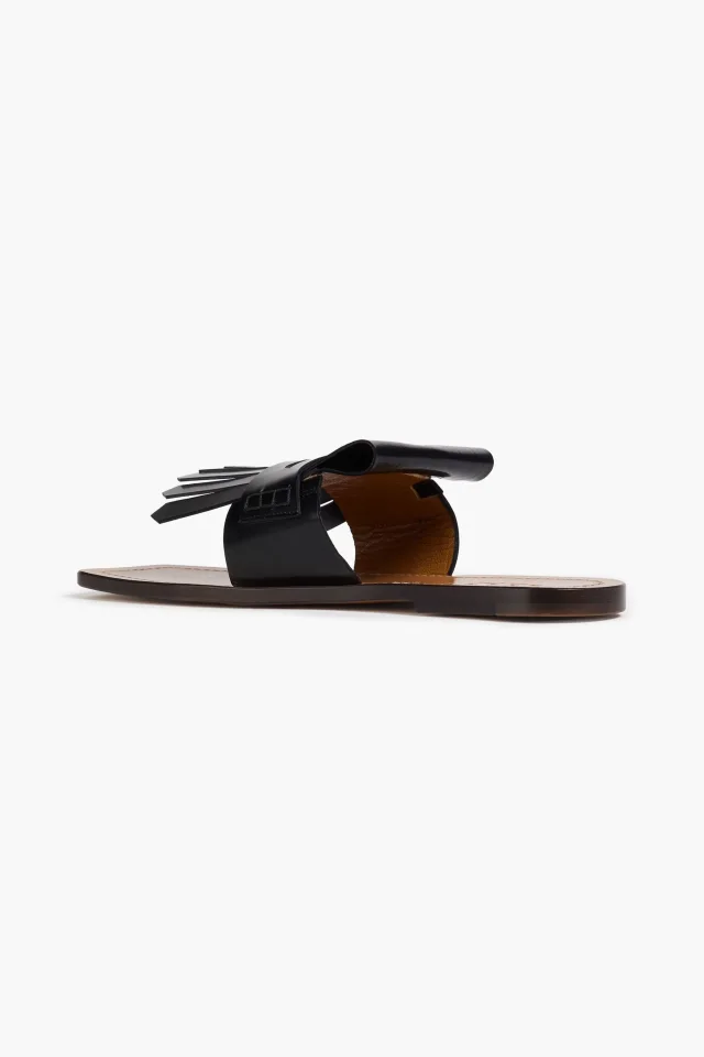 Marni Fringed Leather Sandals, photo 3 of 4 from THE OUTNET