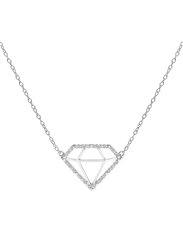 Haus of Brilliance Silver 0.15 ct. tw. Lab-Grown Diamond Pendant Necklace, image 1 of 1 from Rue La La
