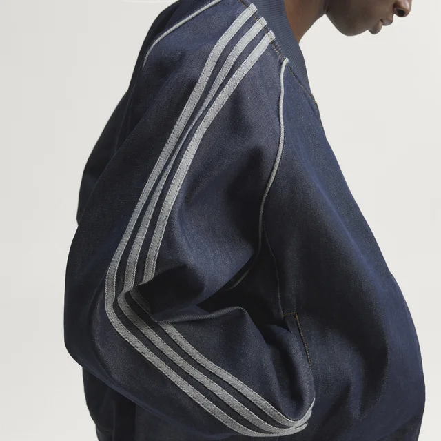 Adidas Firebird Adicolor Denim Jeans Mid-Rise Straight Leg in Blue, photo 26 of 38 from adidas (US)