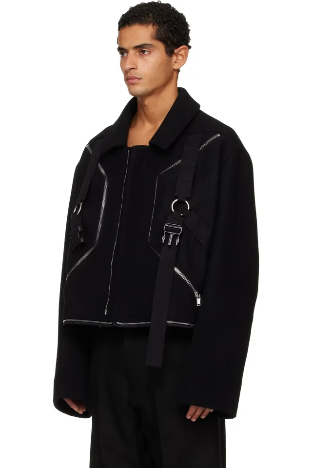 Rick Owens Black Concordians Blixa Jumbo Mac Coat, photo 4 of 5 from SSENSE