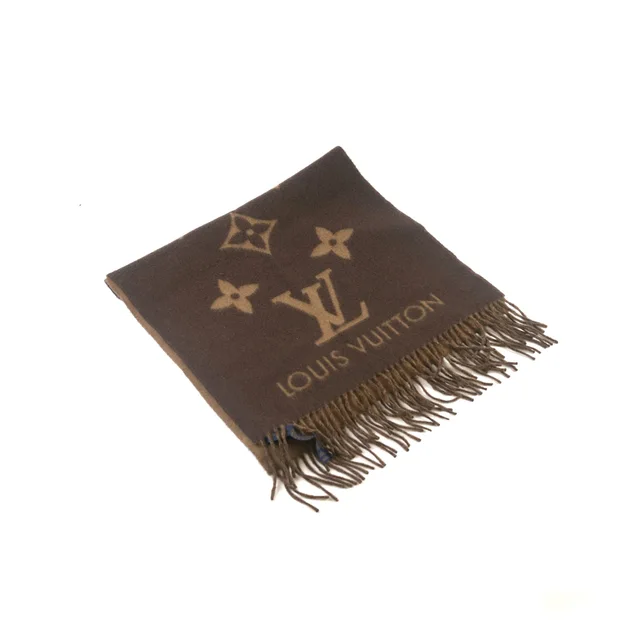 Louis Vuitton Reykjavik Reversible Cashmere Scarf Monogram in Cashmere from The Purse Affair