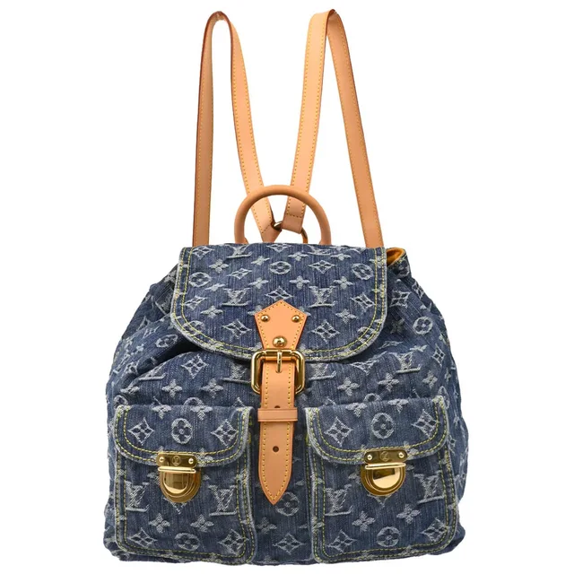 Louis Vuitton 2006 Blue Monogram Denim Sac a Dos GM Backpack M95056 in Blue Denim from AMORE Vintage Tokyo