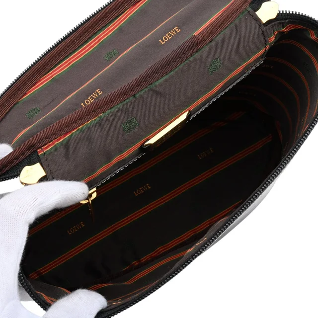 Loewe Velazquez handbag, black in Black Leather from VINTAGE QOO TOKYO, photo 2 of 2
