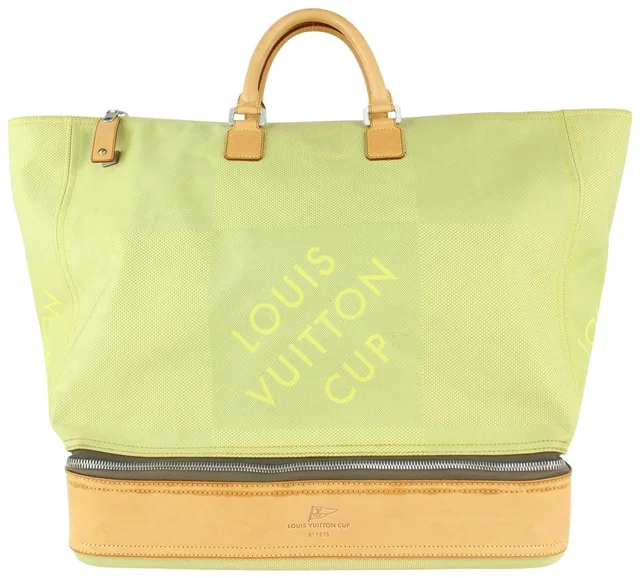 Louis Vuitton Lime Green Damier Geant Southern Cross Sac Sport in Green Canvas from Bagriculture