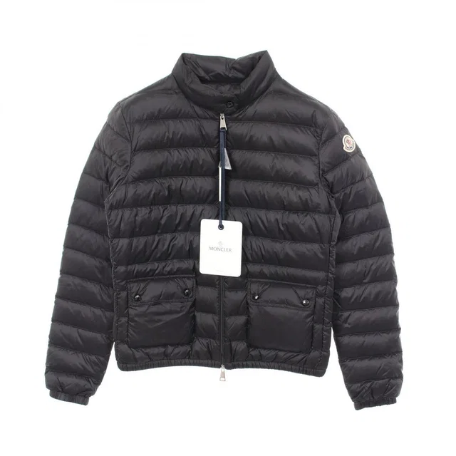 Moncler Down Jacket Lans Black Nylon in Black Nylon from The Reluxe