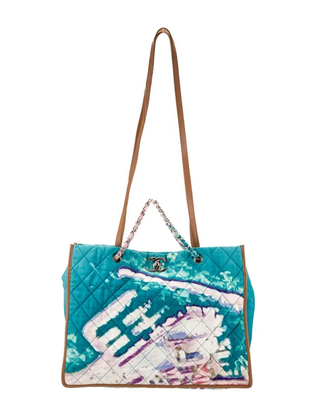 Chanel Tote Other bag in blue Canvas from The RealReal