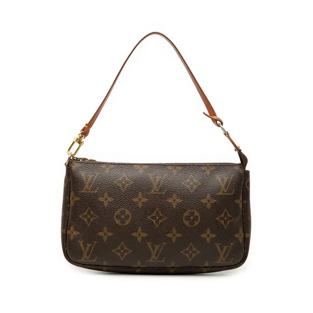Brown Louis Vuitton Monogram Pochette Accessoires Shoulder Bag in Brown Coated canvas from Designer Revival