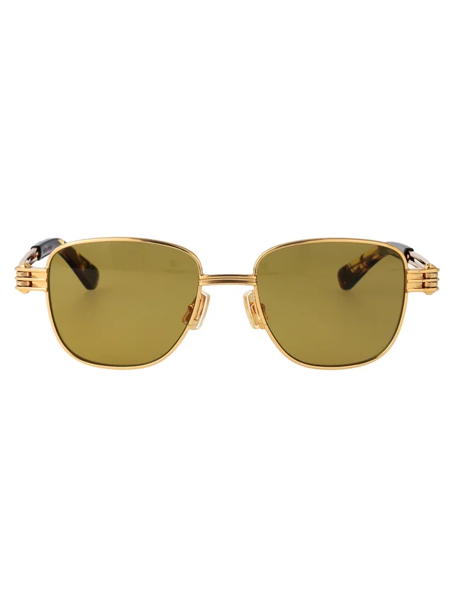 Bottega Veneta Bv1380s Gold-Tone Metal Sunglasses — Gold in Gold from HEWI