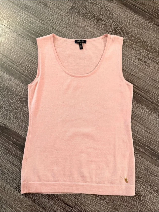 Escada Sleeveless Knit in pink from Poshmark