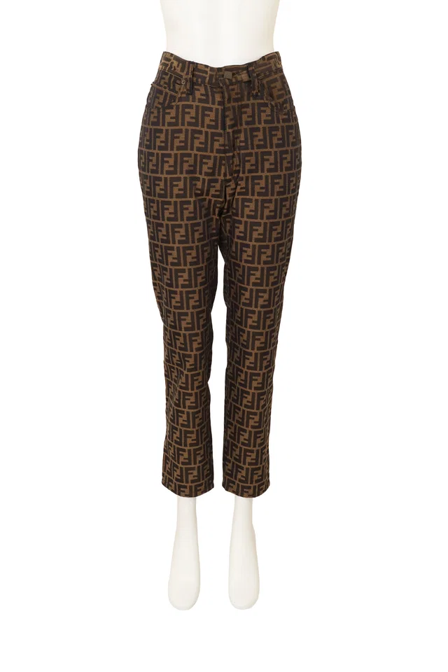 Fendi Zucca Monogram Pant II in Leather from Recess LA