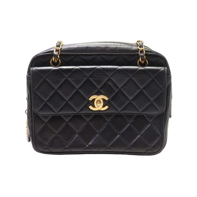 Chanel Quilted Lambskin Chain Shoulder Bag in Lambskin from The Reluxe