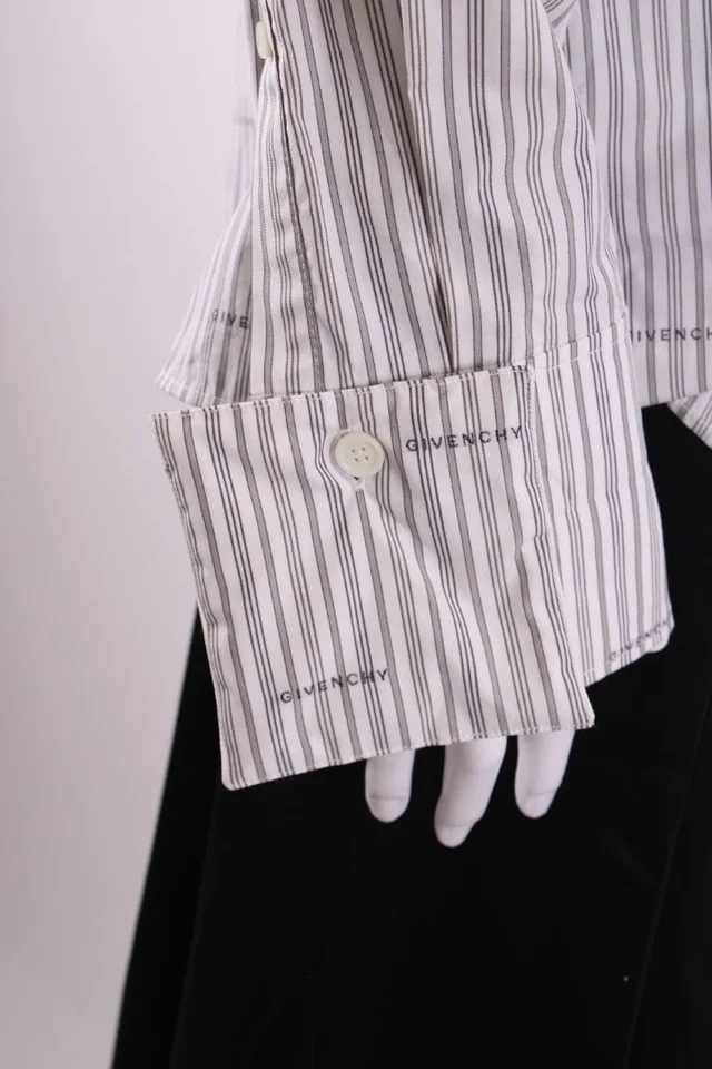 Givenchy L/S Logo Cut out Shirt White/ Grey 10 in White from Luxury Promise, photo 2 of 2