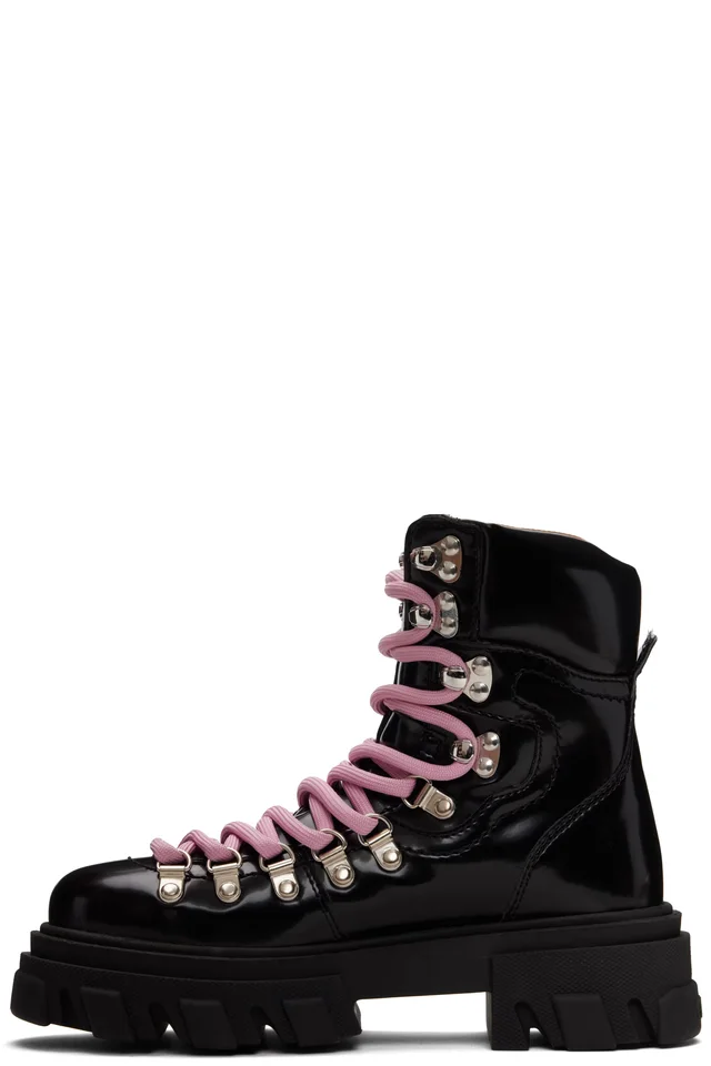 GANNI Black Cleated Mountain Ankle Boot, photo 3 of 5 from SSENSE