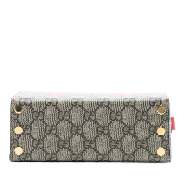 Red Gucci Mini GG Supreme Love Trunk Crossbody in Red Coated canvas from Designer Revival, photo 2 of 2