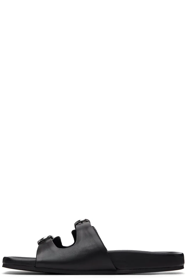 rag & bone Black Rue Leather Sandals, photo 3 of 5 from SSENSE