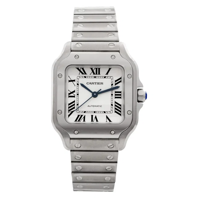 Unused Cartier Santos 33mm WSSA0029 in Stainless Steel from Gray And Sons
