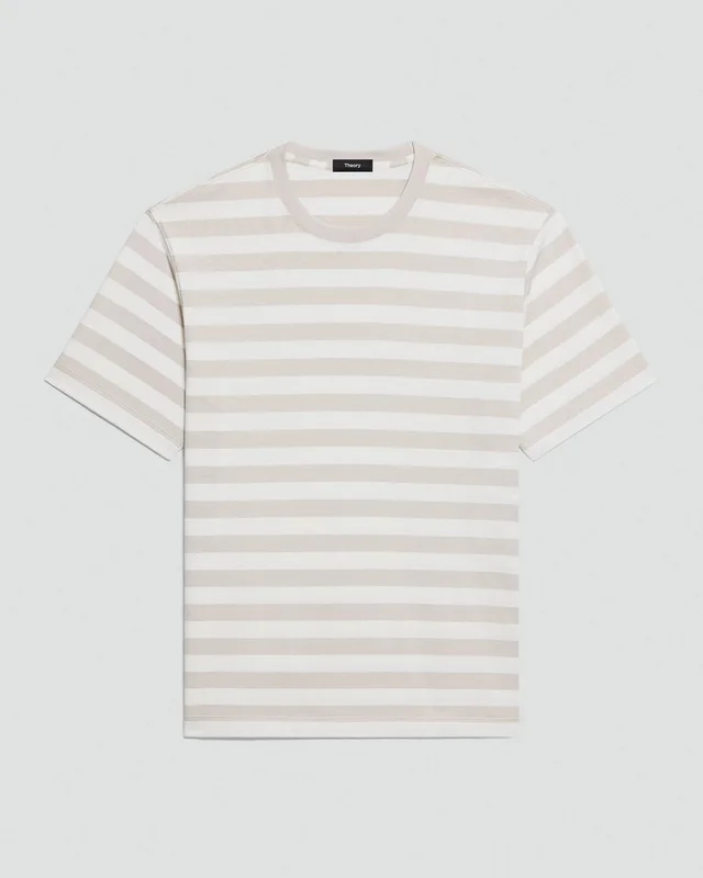 Theory Relaxed Tee in Striped Cotton, photo 2 of 6 from Theory