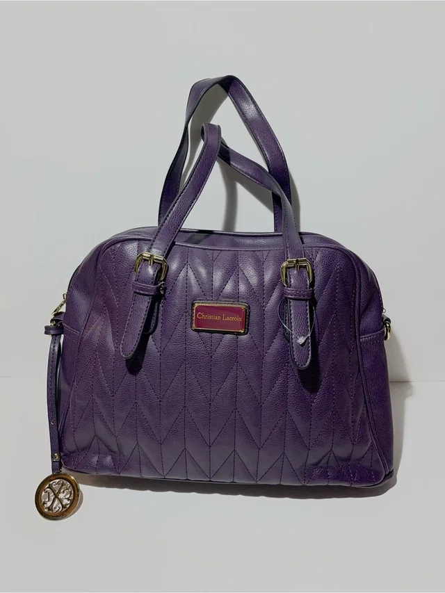 Christian Lacroix Quilted Leather Tote Bag in purple Leather from Poshmark